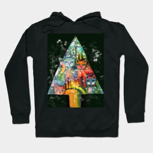 Christmas Cats Tree Hoodie